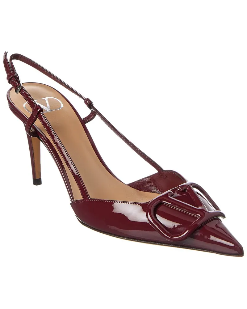 Valentino Garavani VLogo 80 Patent Slingback Pump Red