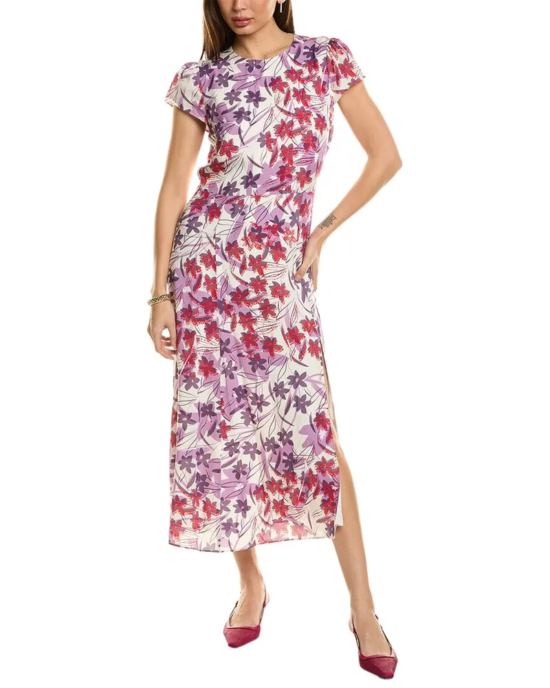 Reiss Livia Midi Dress Pink