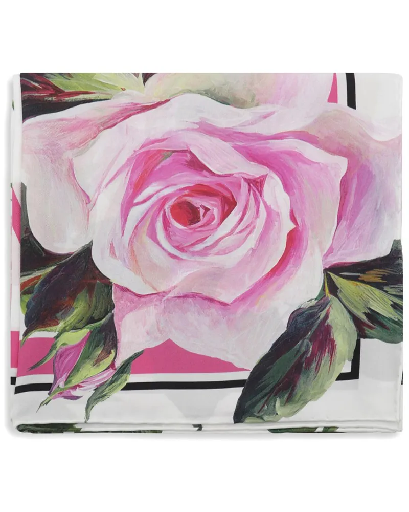 Dolce & Gabbana Floral Print Silk Scarf Nocolor