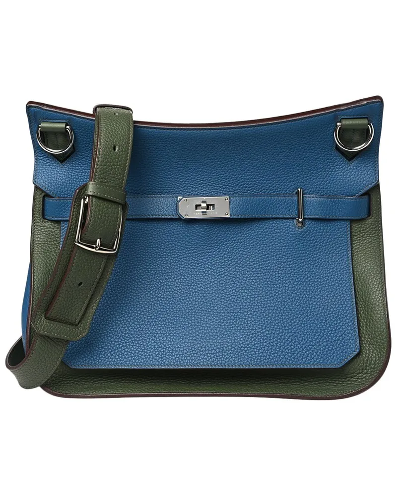 Hermès Vert Veronese Taurillon Clemence Leather Jypsiere 34 (Authentic Pre-  Loved Nocolor