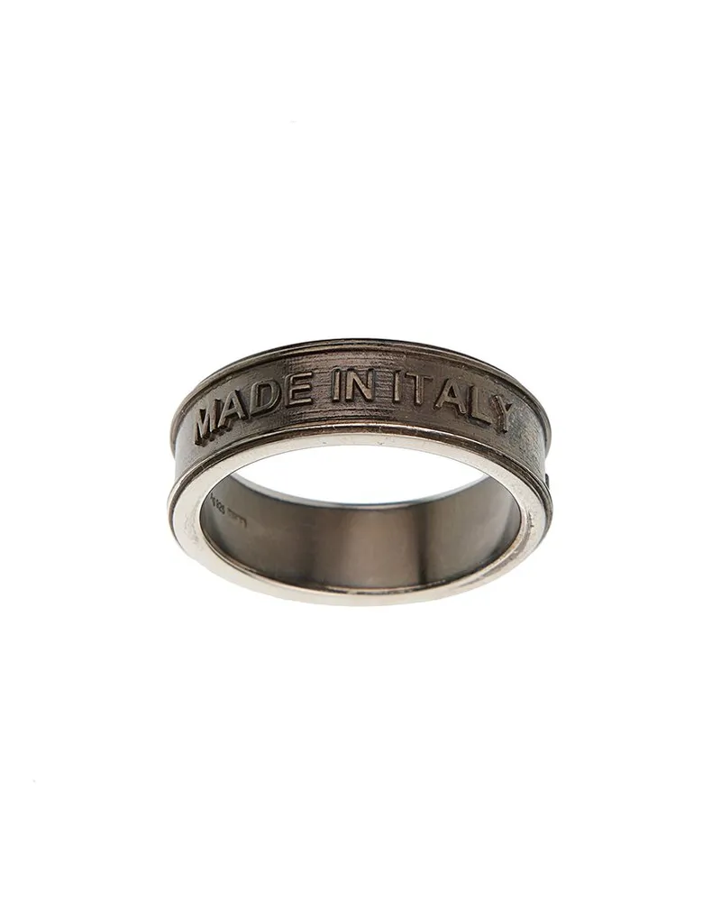 Gucci Silver Logo Double Ring Nocolor