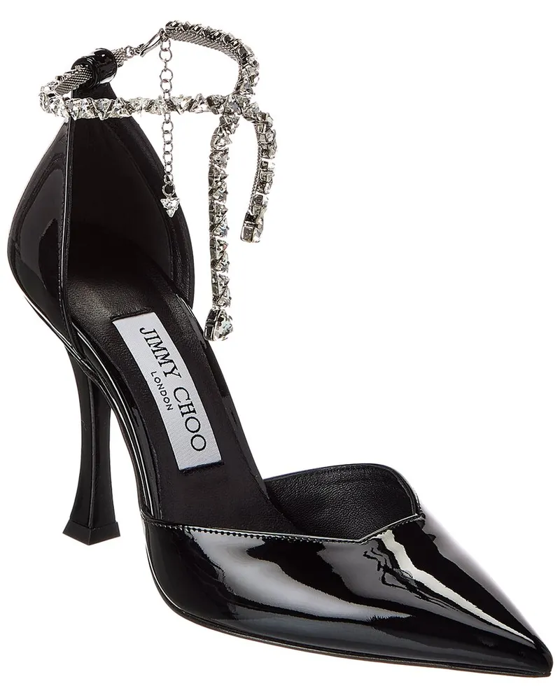 Jimmy Choo Stevie 100 Patent Pump Black