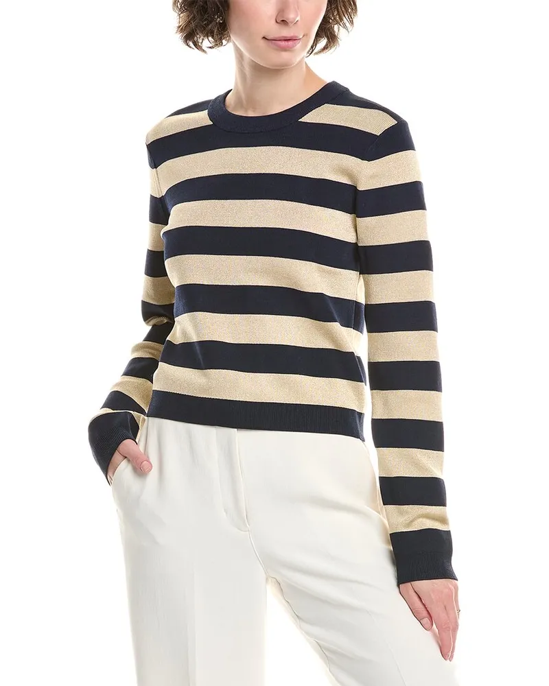 Michael Kors Metallic Rugby Top Gold