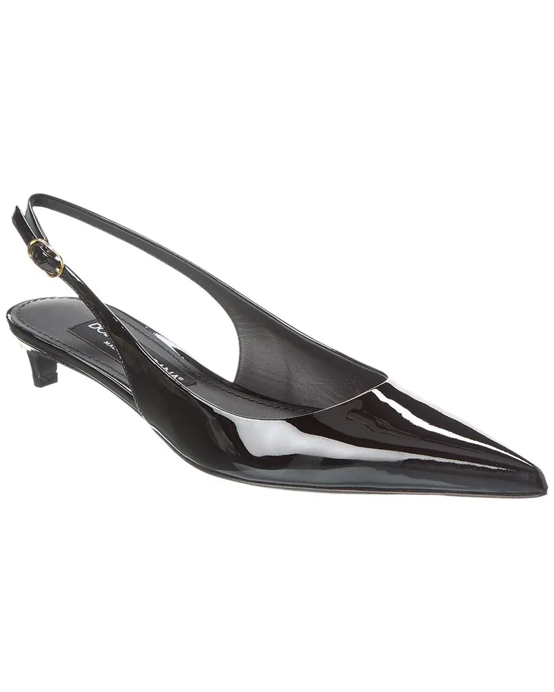 Dolce & Gabbana Patent Slingback Pump Black