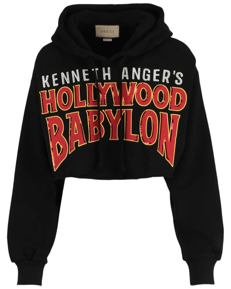 Gucci Hollywood Babylon Cropped Sweatshirt Nocolor