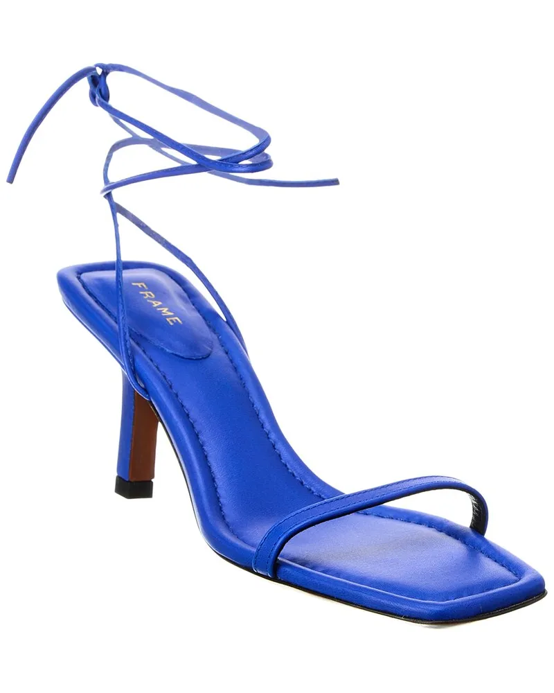 Frame Denim Le Ozzie Lace-Up Leather Sandal Blue