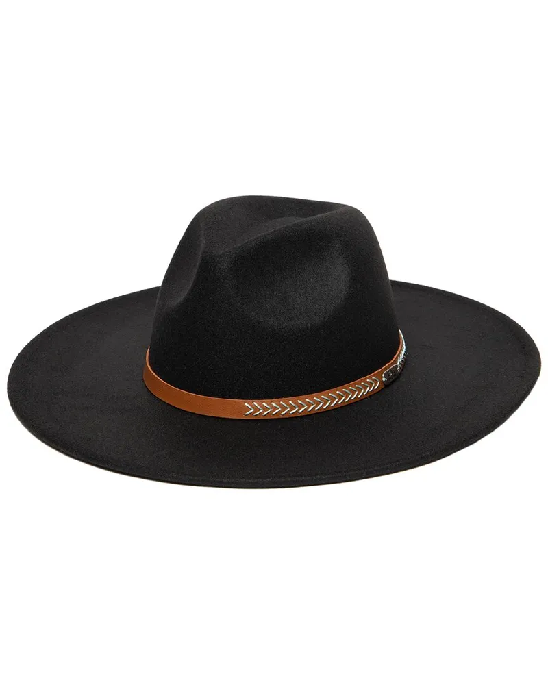 Frye Stiff Brim Fedora Black