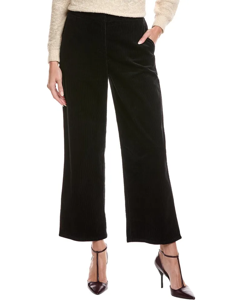 Eileen Fisher Petite Corduroy Wide Leg Pant Black