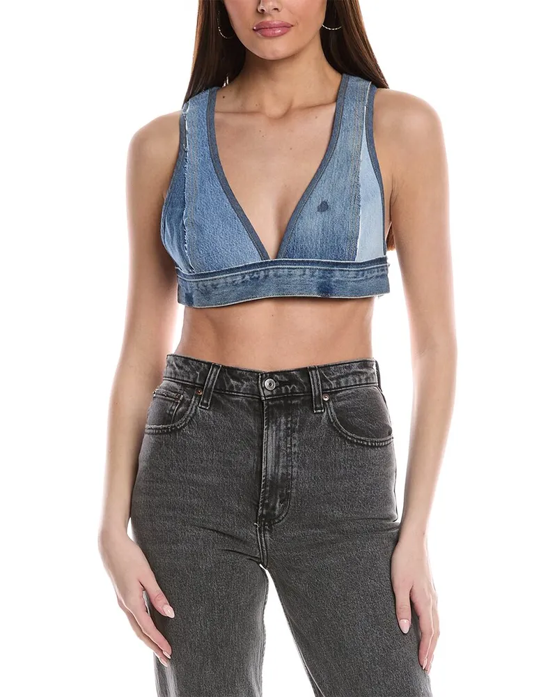RE/DONE Denim Bra Blue