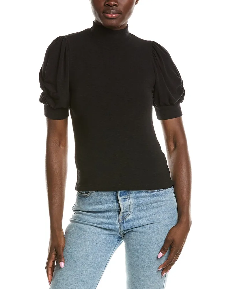 Michael Stars Mallory Gathered Sleeve Top Nocolor