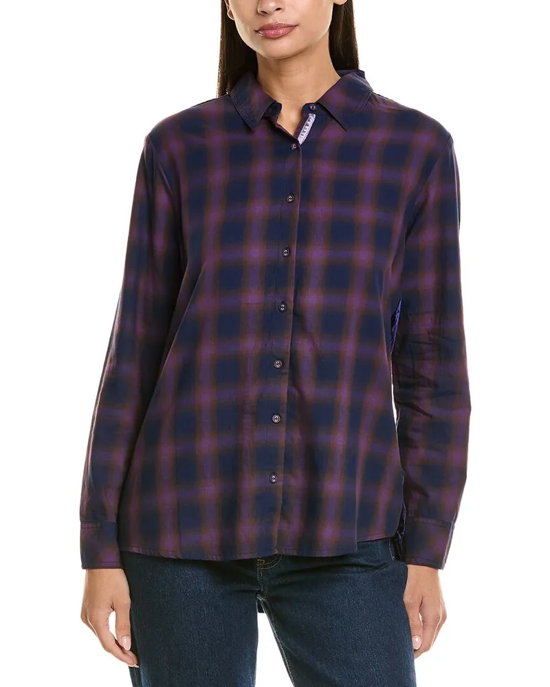 Johnny Was Contrast Shirt Purple