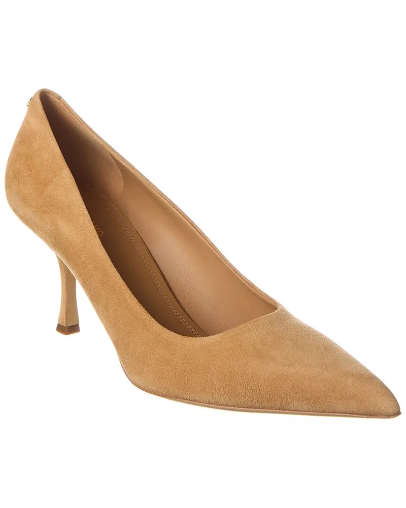 Ferragamo Elydea Suede Pump Brown