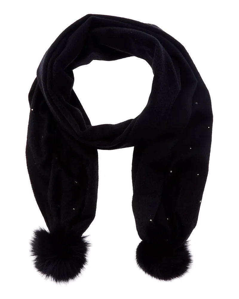 portolano  Stones Cashmere Scarf Black