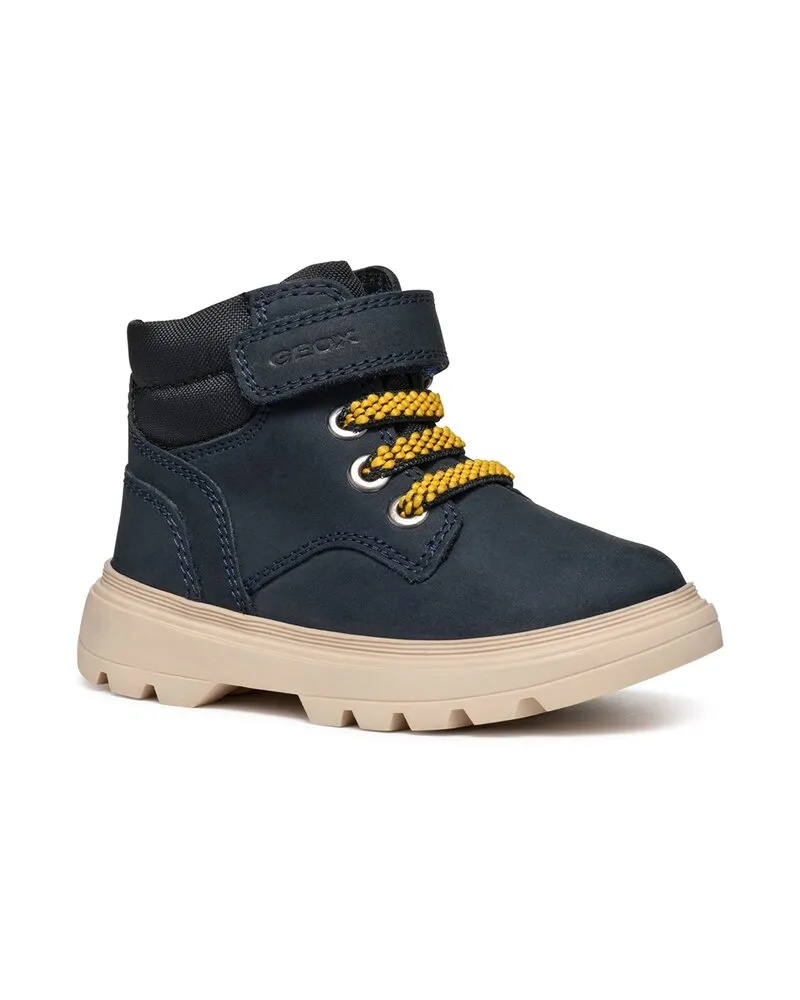 Geox Kiddartah Leather Bootie Blue