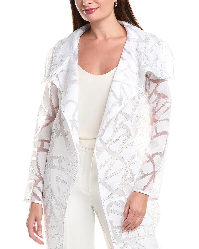 Joseph Ribkoff Burnout Wrap Topper White