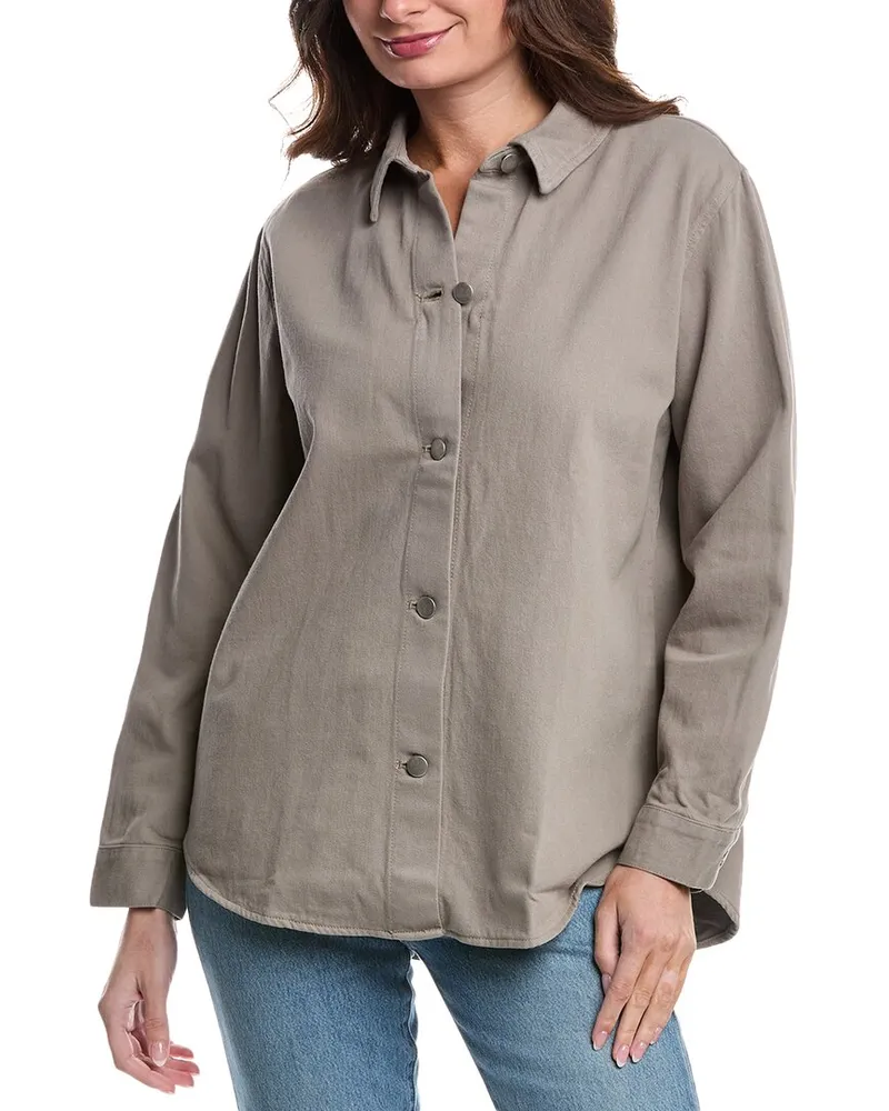Eileen Fisher Classic Collar Jacket Tan