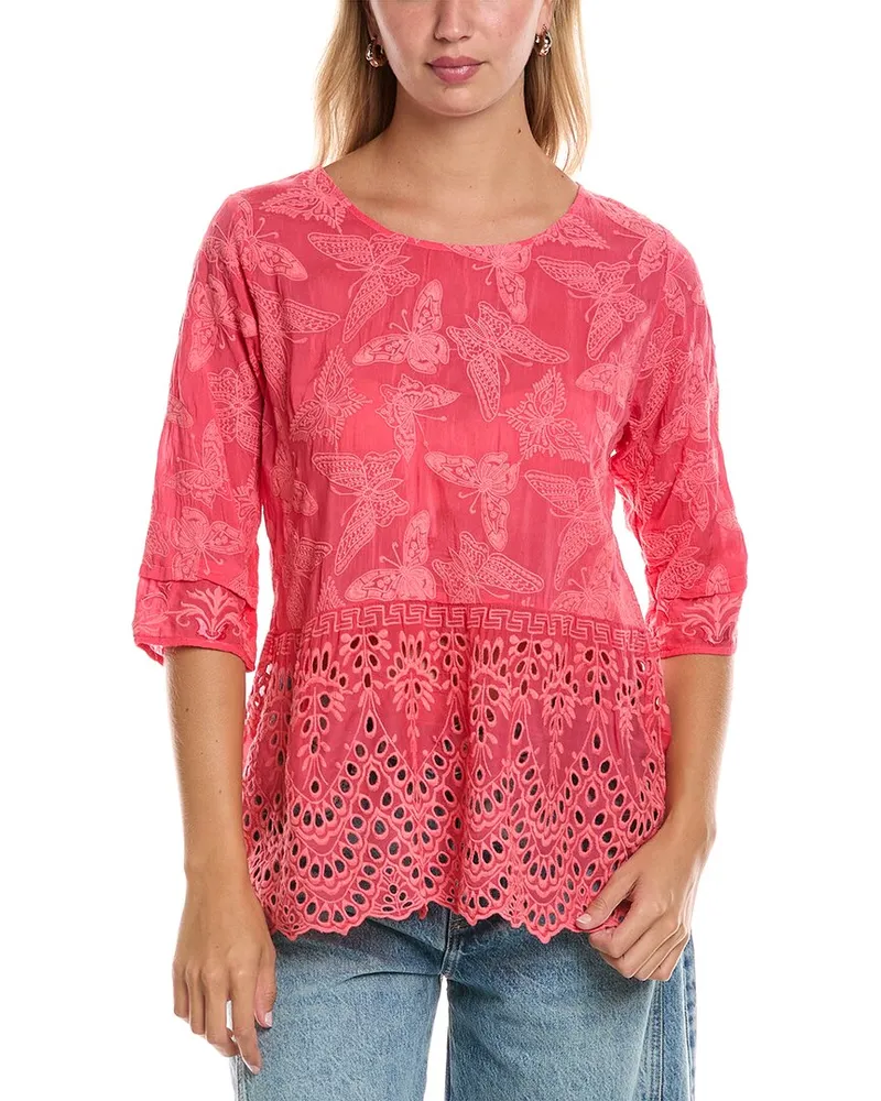 Johnny Was Sersha Blouse Pink