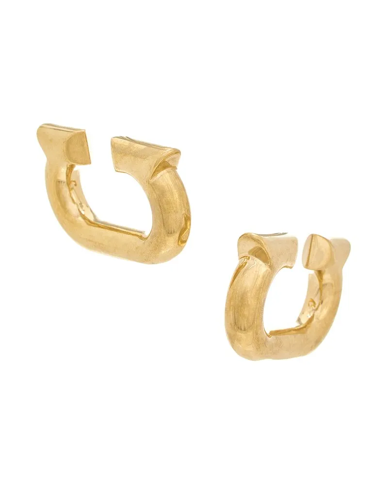 Ferragamo Gancini Earrings Gold