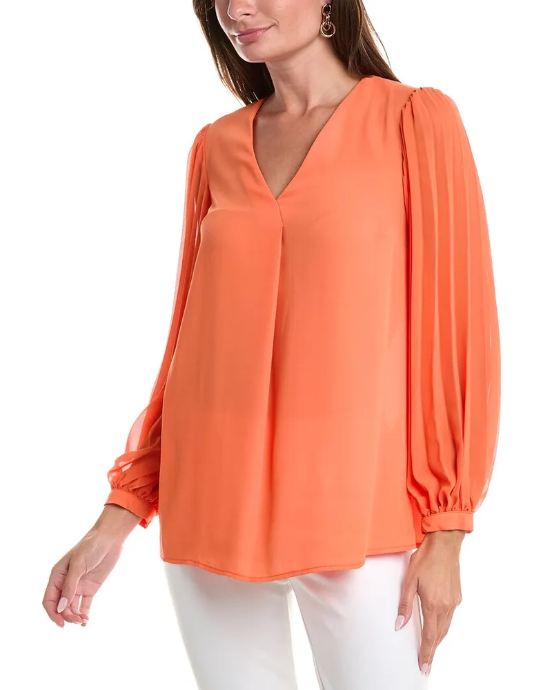 Joseph Ribkoff Balloon Sleeve Top Orange