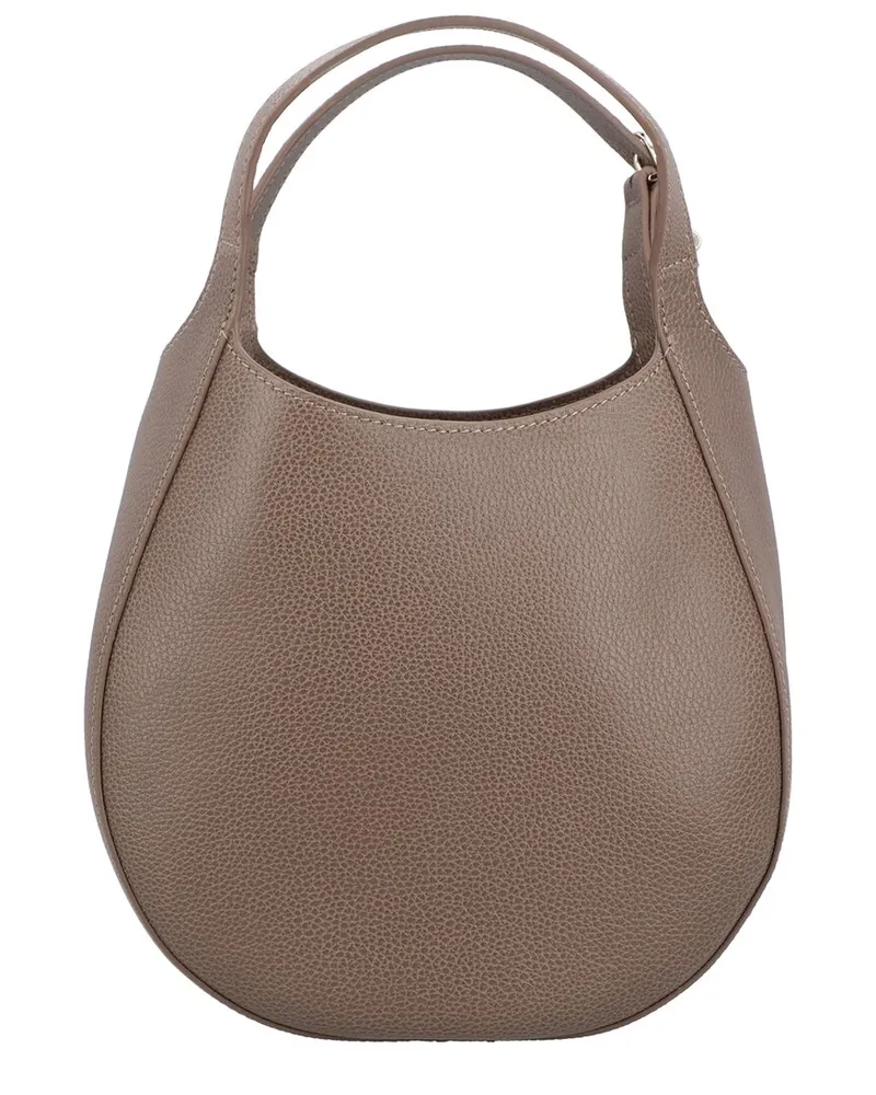 Longchamp Le Foulonné Leather Tote Brown