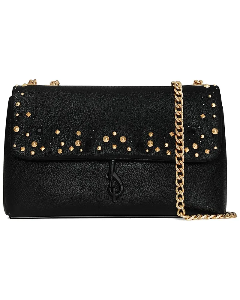 Rebecca Minkoff Edie Studded Medium Leather Crossbody Black