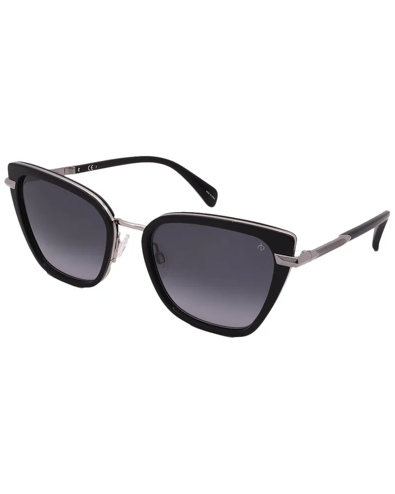 Rag & Bone Women's RNB1057/G/S 56mm Sunglasses Black