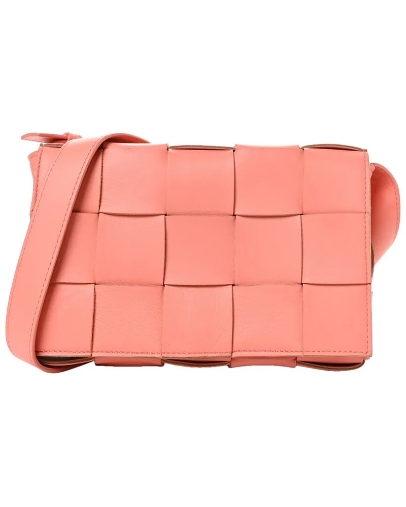 Bottega Veneta Tangerine Maxi Intrecciato Lambskin Leather Cassette Crossbody  Bag (Authentic Pre-Loved Nocolor