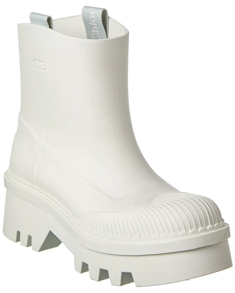 Chloé Raina Rubber Bootie White