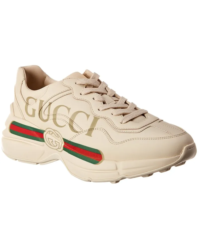 Gucci Rhyton Logo Leather Sneaker Nocolor
