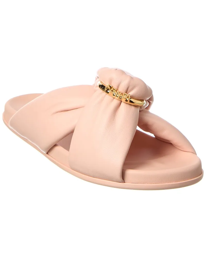 Fendi Feel Leather Sandal Pink