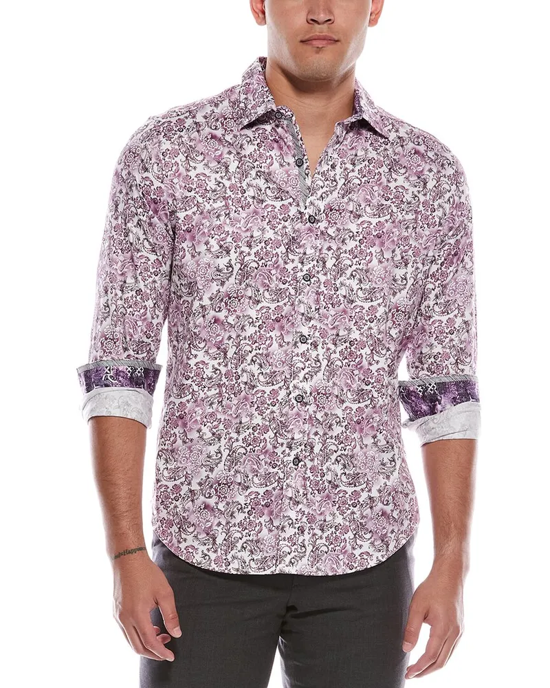 Robert Graham Downing Classic Fit Woven Shirt Purple