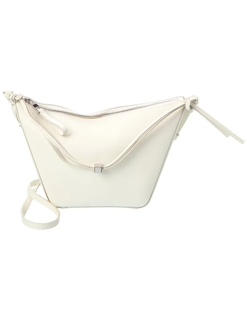Loewe Hammock Mini Leather Hobo Bag White