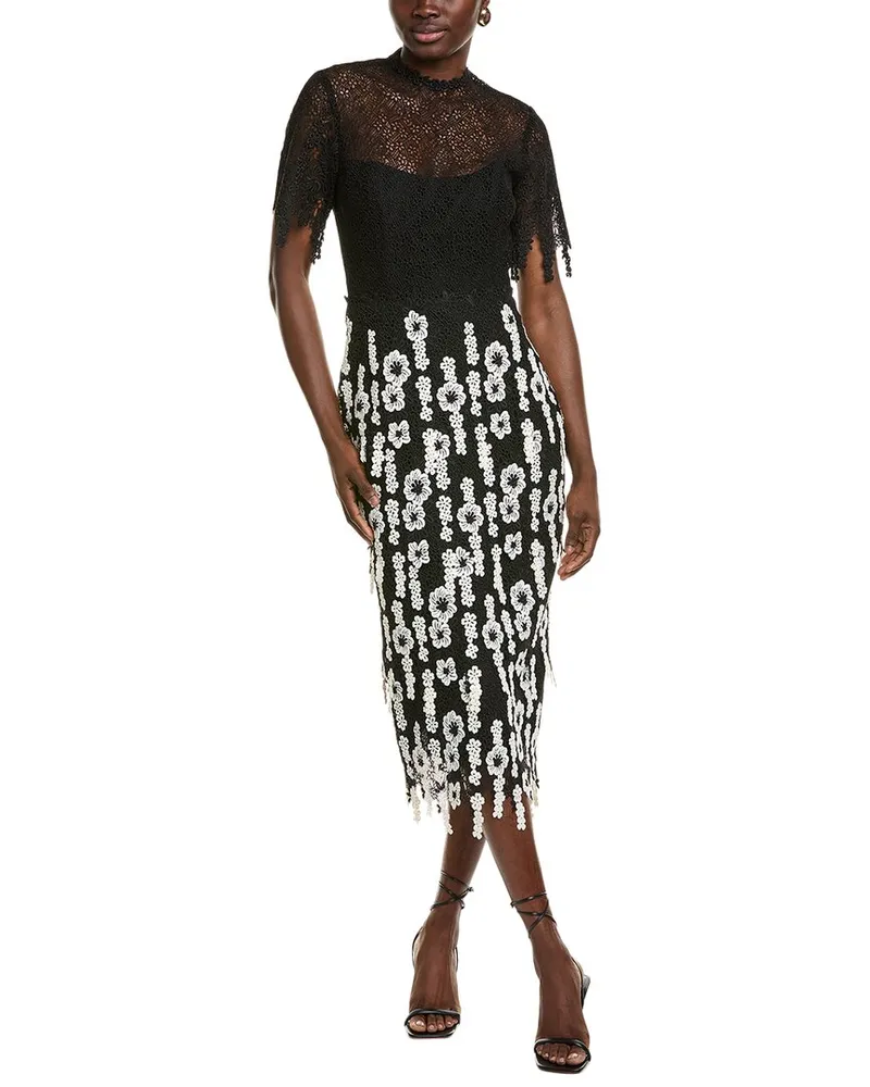 Lela Rose Midi Dress Black