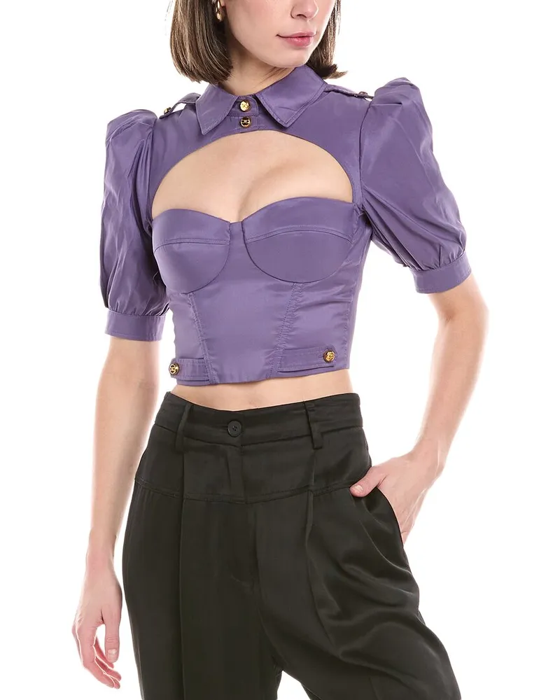 Elisabetta Franchi Crop Top Purple