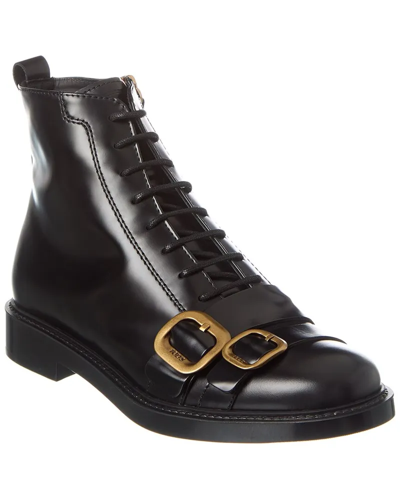 TOD'S TOD’s Lace-Up Leather Boot Black