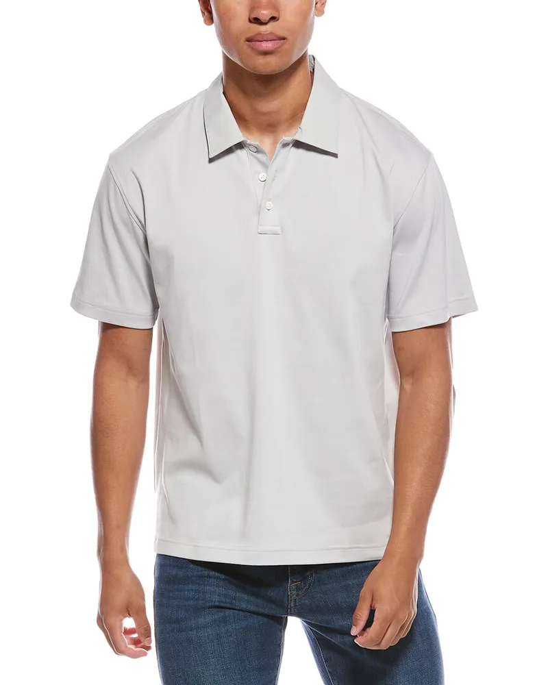 Theory Clint Polo Shirt Gray