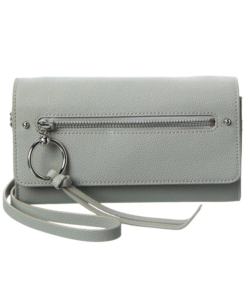 Rebecca Minkoff Gabby Leather Wallet On Chain Grey