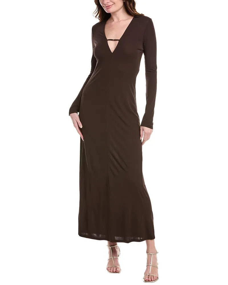 Frame Denim Maxi Dress Brown