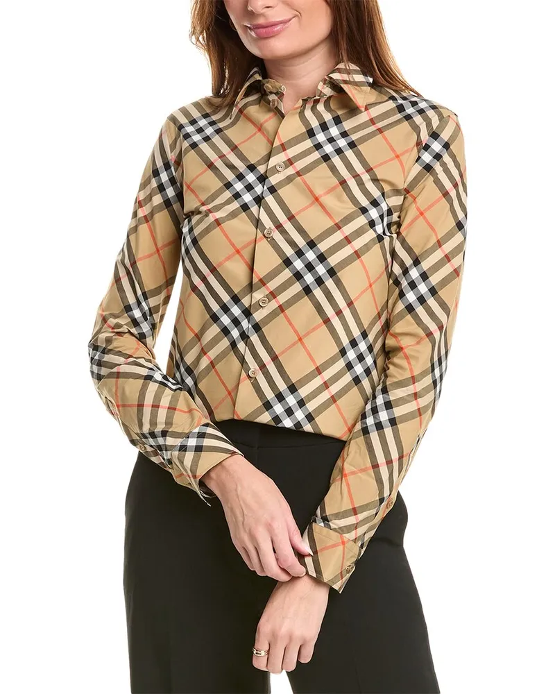 Burberry Check Shirt Brown