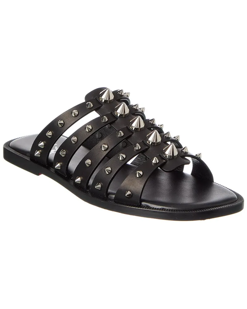Christian Louboutin Charja Spike Leather Sandal Black