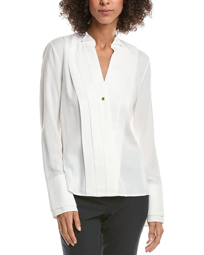 Derek Lam Tiffany Pleat Front Shirt White