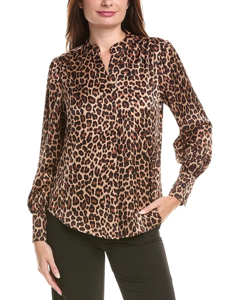 Anne Klein Printed Blouse Brown