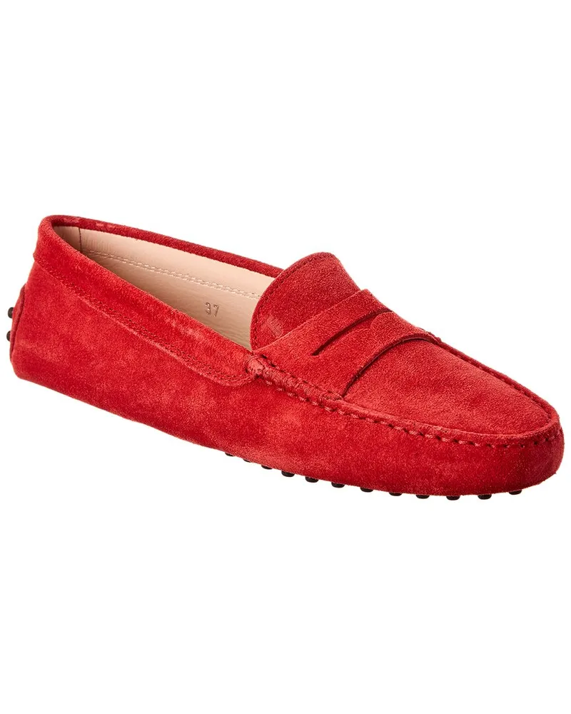 TOD'S TOD’s Gommino Suede Driving Shoe Red