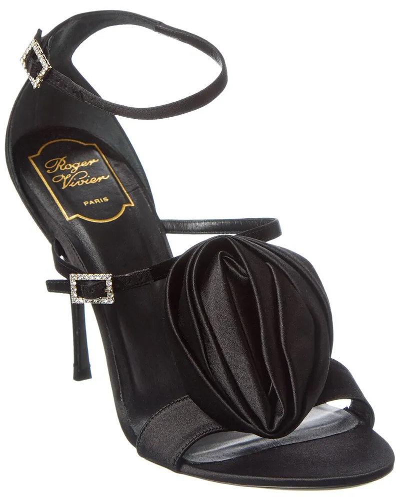 Roger Vivier Satin Sandal Black