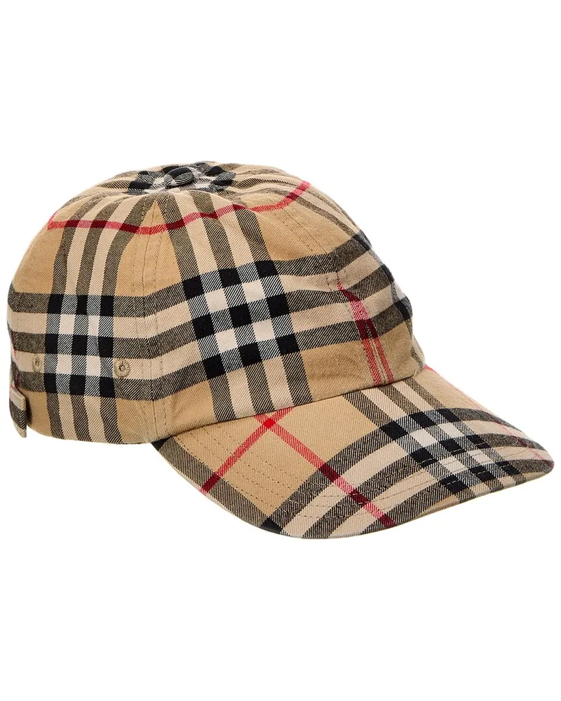 Burberry Check Baseball Cap Beige