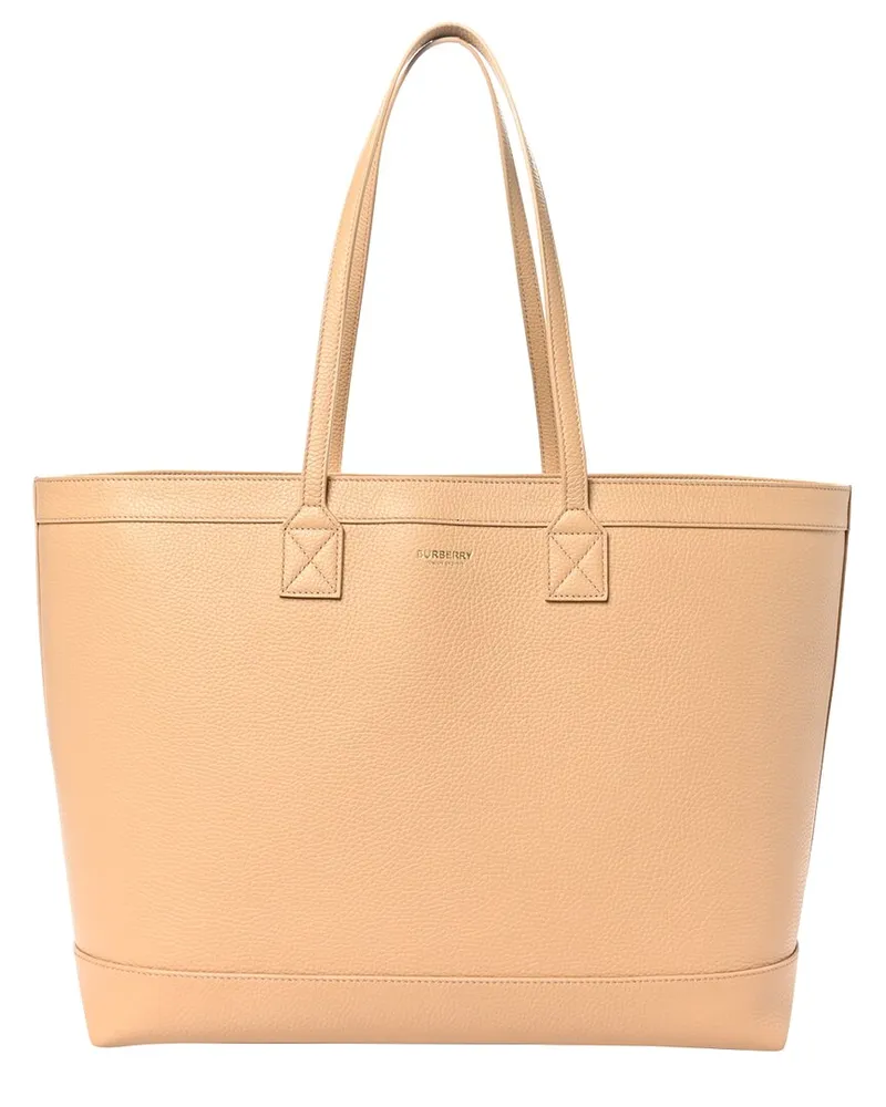Burberry Almond Leather Medium London Tote Bag (Authentic Pre-Loved Nocolor