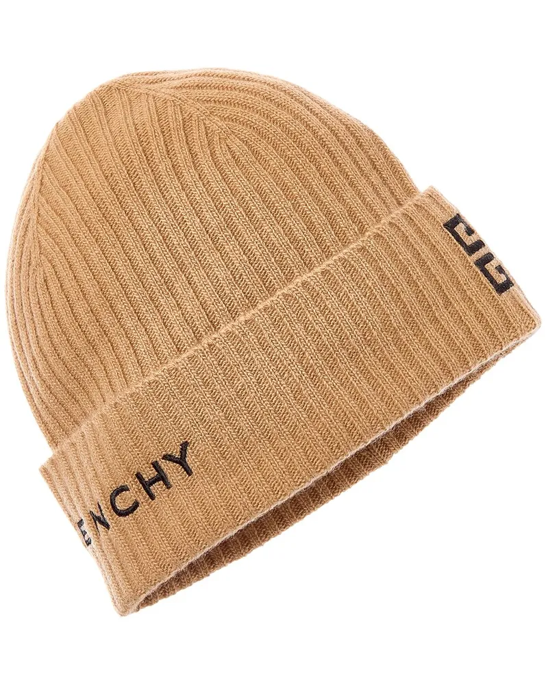 Givenchy 4G Wool & Cashmere-Blend Beanie Brown