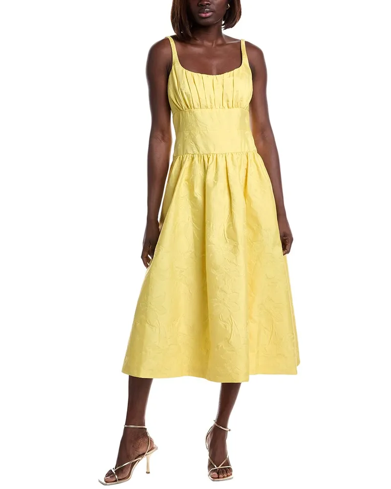 Monique Lhuillier Jacquard Midi Dress Nocolor