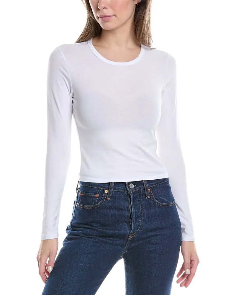 James Perse Cropped Sport T-Shirt White