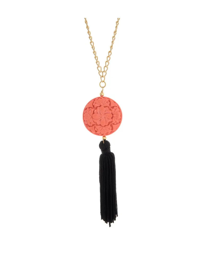 Kenneth Jay Lane 18K Plated Pendant Necklace Nocolor